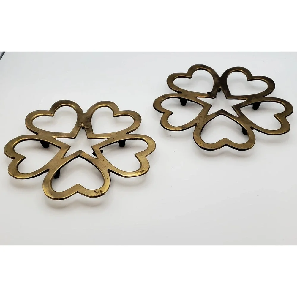 Pair of Vintage, Brass Trivets, 
